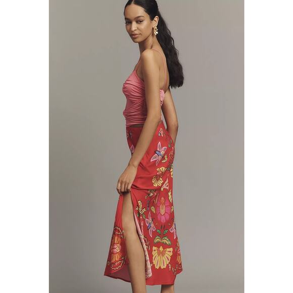 Farm Rio Printed Midi Slip Skirt - Picture 3 of 5